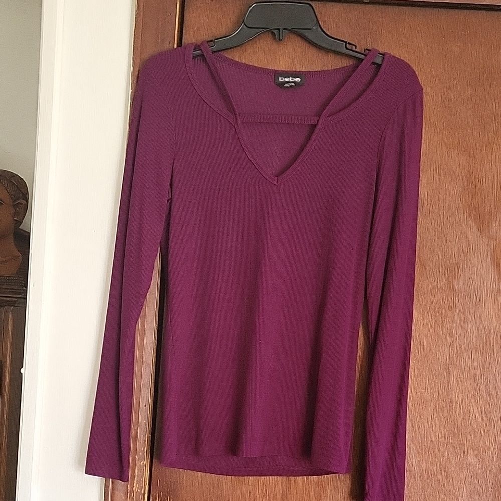 Bebe Women's Purple Long Sleeve Top